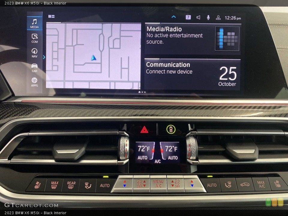 Black Interior Controls for the 2023 BMW X6 M50i #145077629