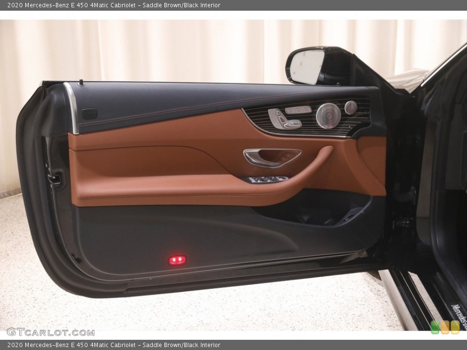 Saddle Brown/Black Interior Door Panel for the 2020 Mercedes-Benz E 450 4Matic Cabriolet #145078388