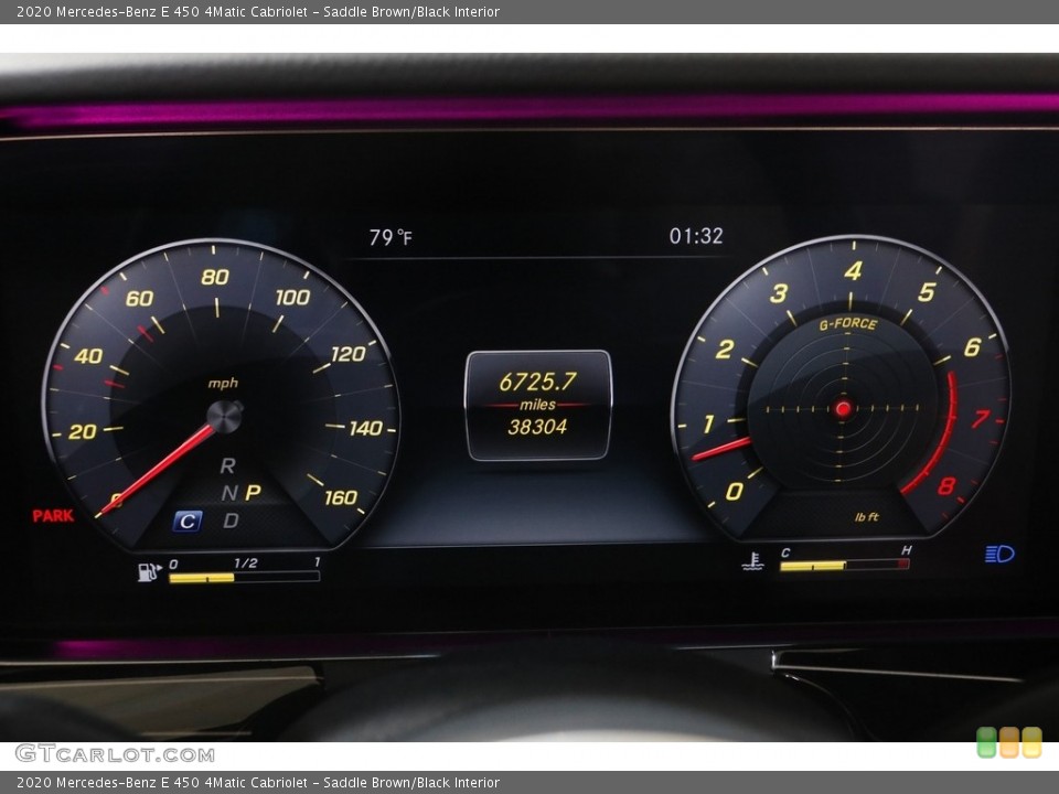 Saddle Brown/Black Interior Gauges for the 2020 Mercedes-Benz E 450 4Matic Cabriolet #145078448