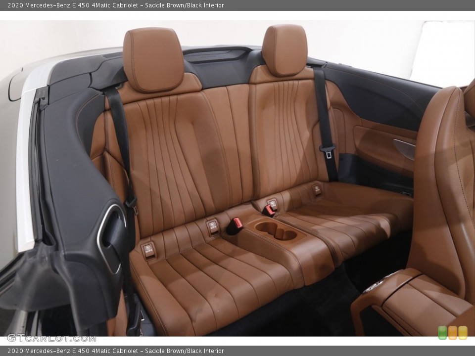 Saddle Brown/Black Interior Rear Seat for the 2020 Mercedes-Benz E 450 4Matic Cabriolet #145078631