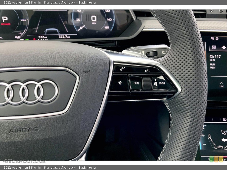 Black Interior Steering Wheel for the 2022 Audi e-tron S Premium Plus quattro Sportback #145078997