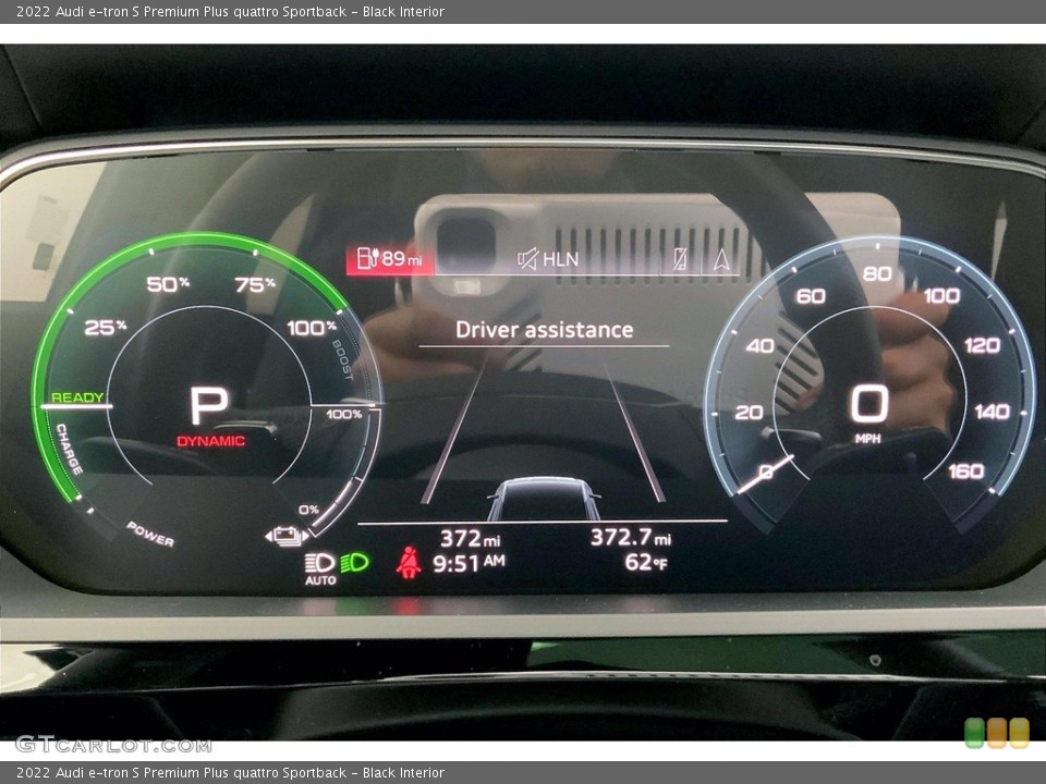 Black Interior Gauges for the 2022 Audi e-tron S Premium Plus quattro Sportback #145079009