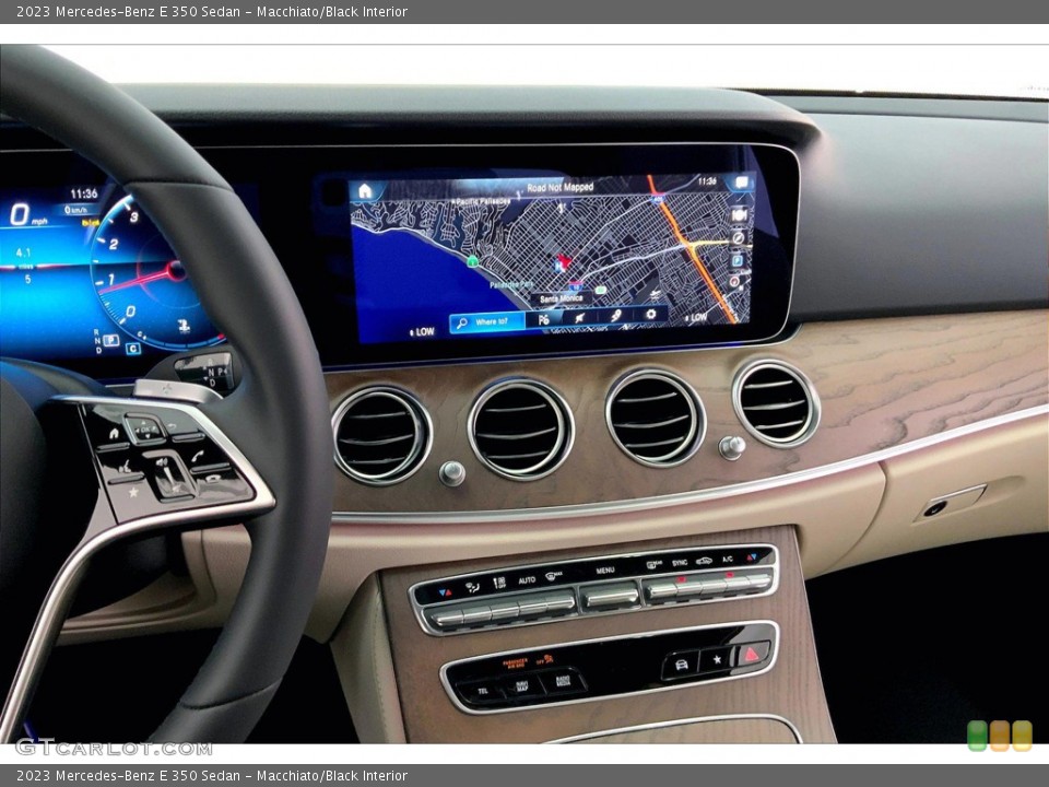 Macchiato/Black Interior Navigation for the 2023 Mercedes-Benz E 350 Sedan #145080768