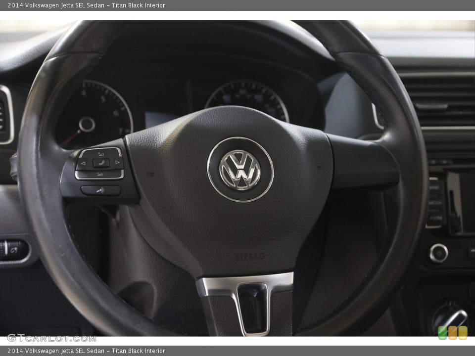 Titan Black Interior Steering Wheel for the 2014 Volkswagen Jetta SEL Sedan #145081317