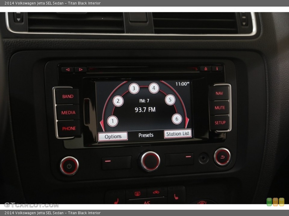 Titan Black Interior Controls for the 2014 Volkswagen Jetta SEL Sedan #145081377