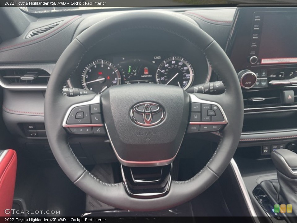 Cockpit Red Interior Steering Wheel for the 2022 Toyota Highlander XSE AWD #145081776