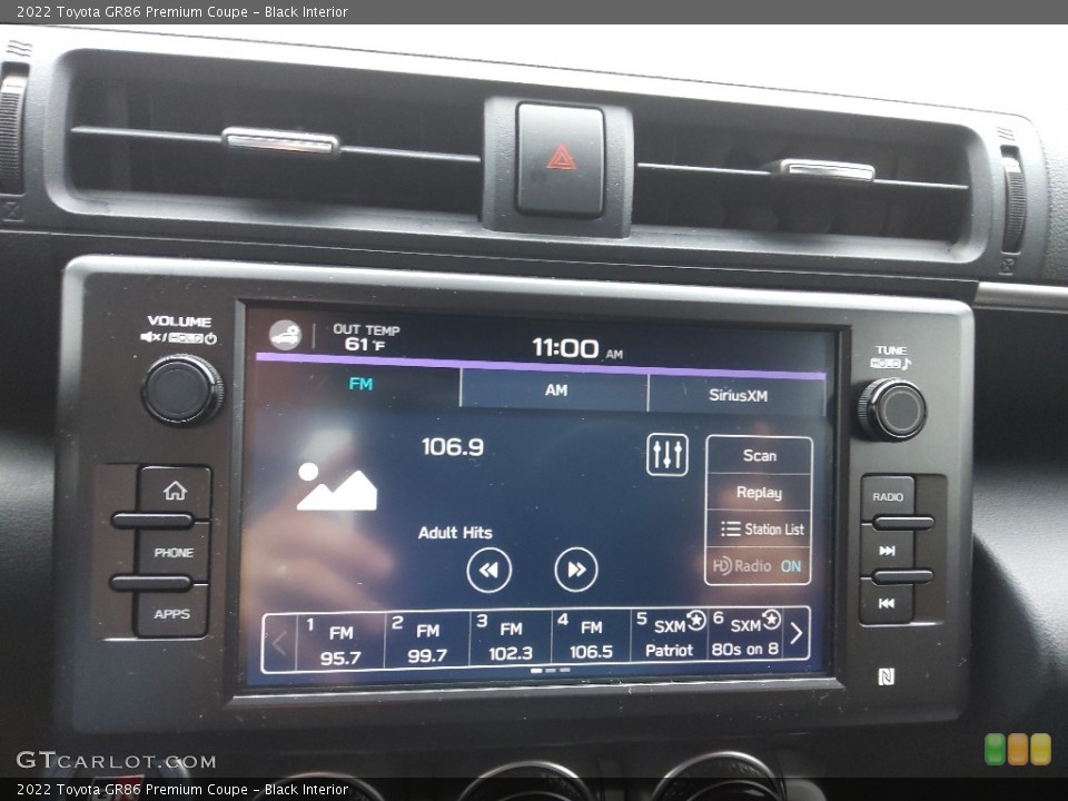 Black Interior Controls for the 2022 Toyota GR86 Premium Coupe #145082202