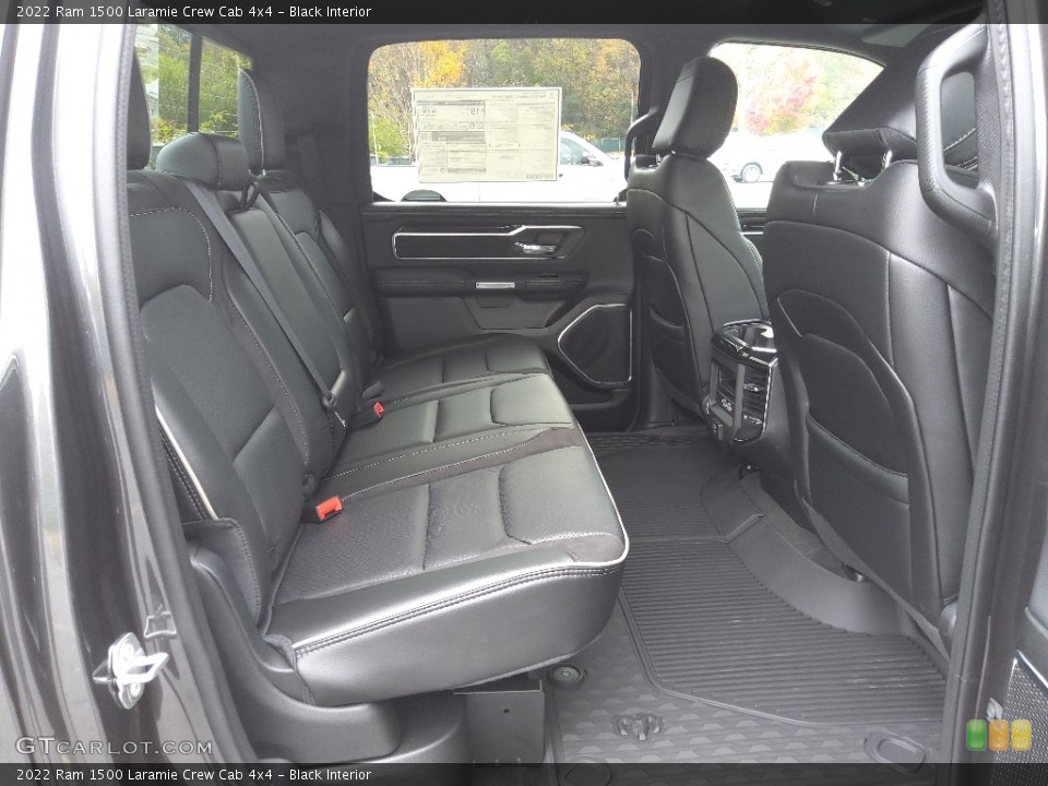 Black Interior Rear Seat for the 2022 Ram 1500 Laramie Crew Cab 4x4 #145082825