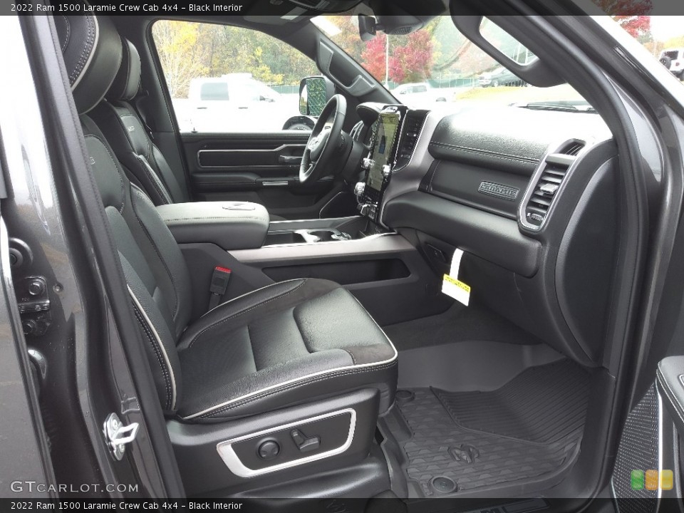 Black Interior Front Seat for the 2022 Ram 1500 Laramie Crew Cab 4x4 #145082850
