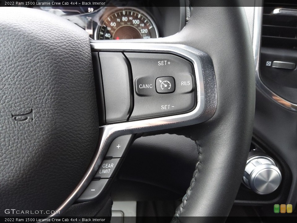 Black Interior Steering Wheel for the 2022 Ram 1500 Laramie Crew Cab 4x4 #145082919
