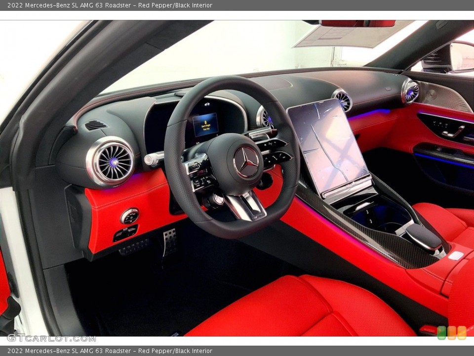 Red Pepper/Black Interior Front Seat for the 2022 Mercedes-Benz SL AMG 63 Roadster #145083339