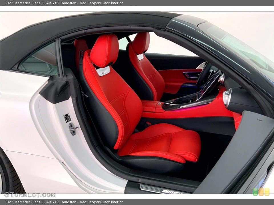 Red Pepper/Black Interior Front Seat for the 2022 Mercedes-Benz SL AMG 63 Roadster #145083354