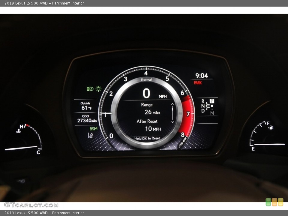 Parchment Interior Gauges for the 2019 Lexus LS 500 AWD #145083843