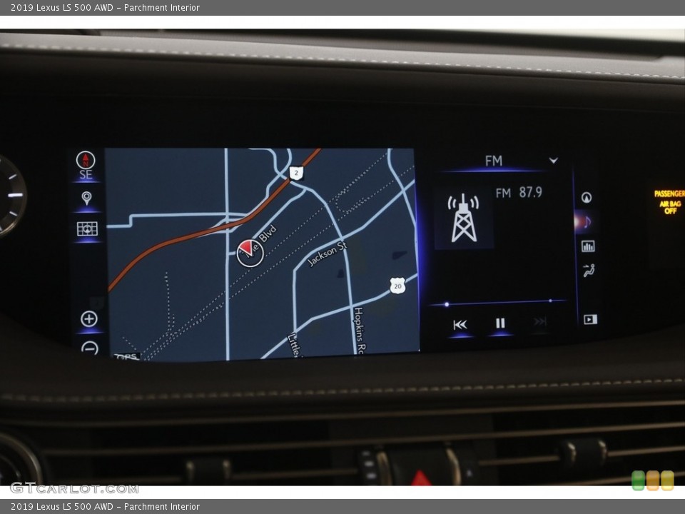 Parchment Interior Navigation for the 2019 Lexus LS 500 AWD #145083894