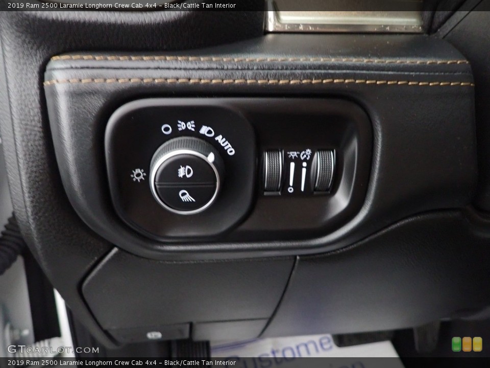Black/Cattle Tan Interior Controls for the 2019 Ram 2500 Laramie Longhorn Crew Cab 4x4 #145083936
