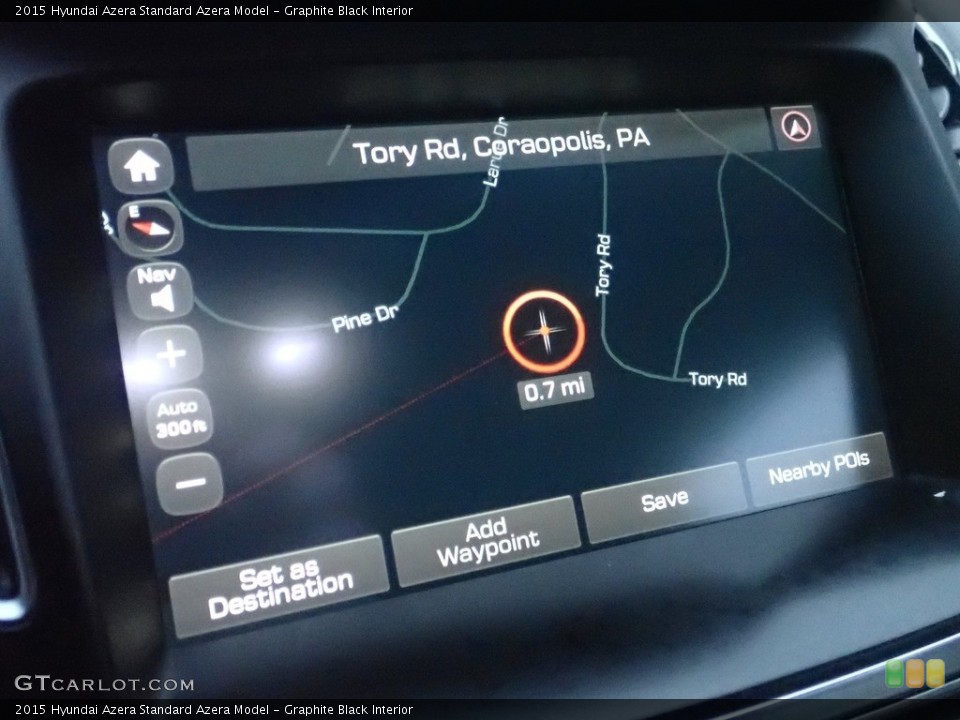 Graphite Black Interior Navigation for the 2015 Hyundai Azera  #145088055