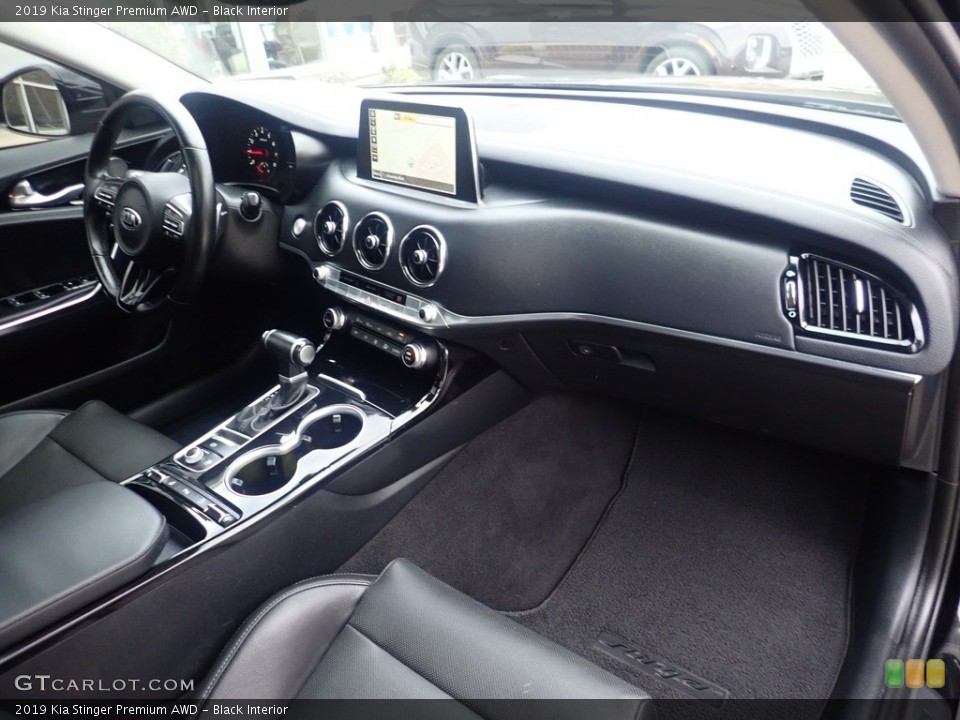 Black Interior Dashboard for the 2019 Kia Stinger Premium AWD #145089686