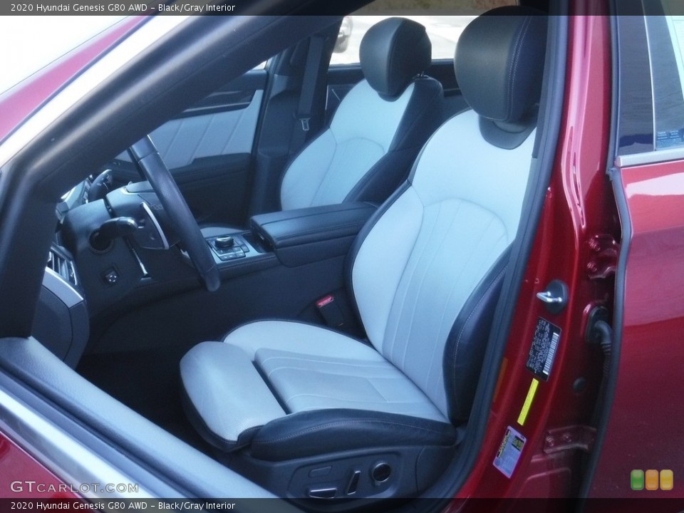 Black/Gray Interior Front Seat for the 2020 Hyundai Genesis G80 AWD #145090524