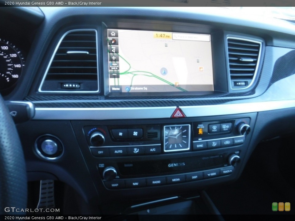 Black/Gray Interior Navigation for the 2020 Hyundai Genesis G80 AWD #145090605