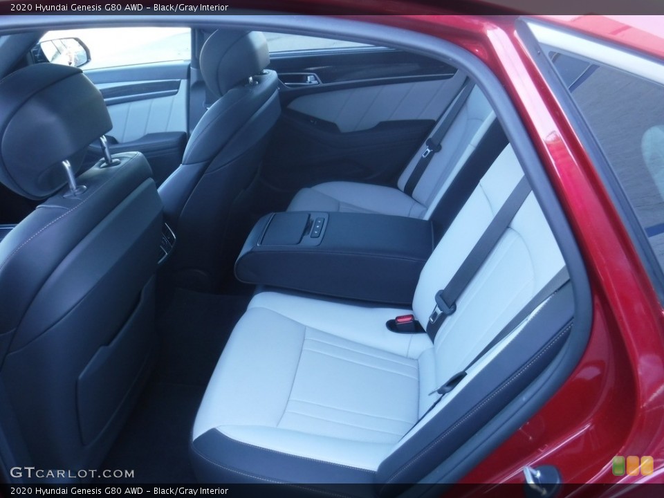 Black/Gray Interior Rear Seat for the 2020 Hyundai Genesis G80 AWD #145090812