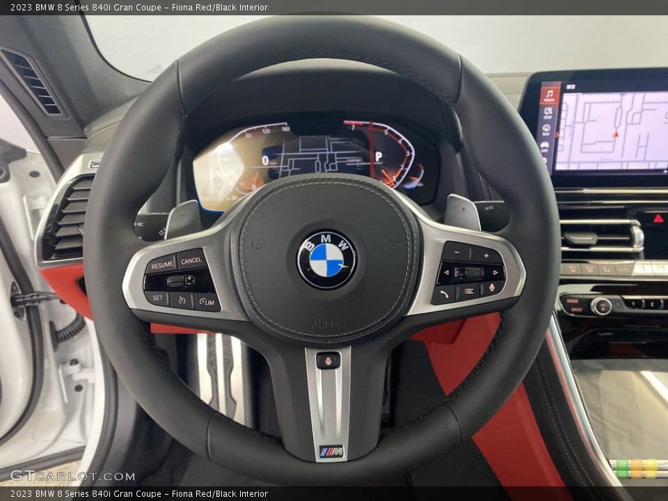 Fiona Red/Black Interior Steering Wheel for the 2023 BMW 8 Series 840i Gran Coupe #145093172