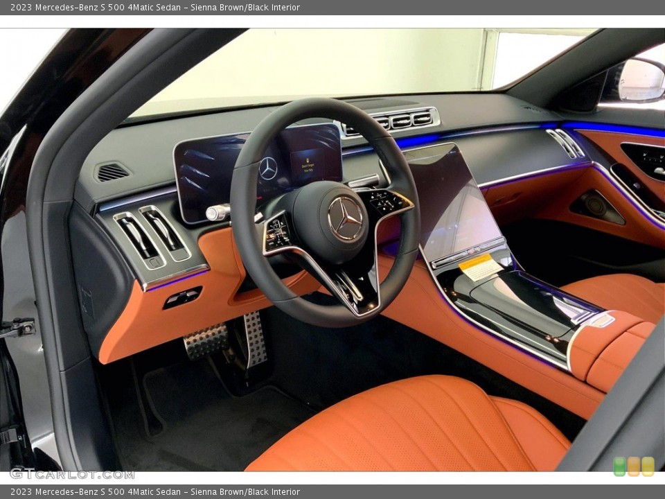 Sienna Brown/Black Interior Dashboard for the 2023 Mercedes-Benz S 500 4Matic Sedan #145097437