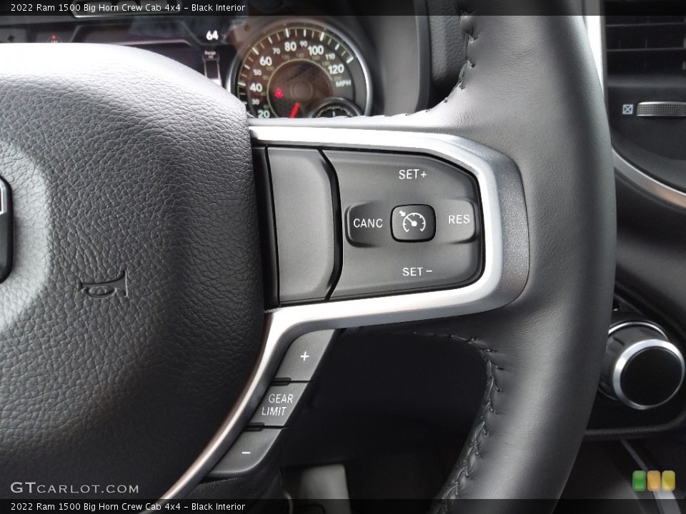 Black Interior Steering Wheel for the 2022 Ram 1500 Big Horn Crew Cab 4x4 #145097827