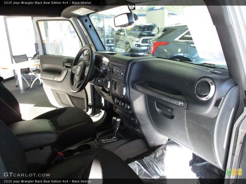 Black Interior Dashboard for the 2016 Jeep Wrangler Black Bear Edition 4x4 #145098286
