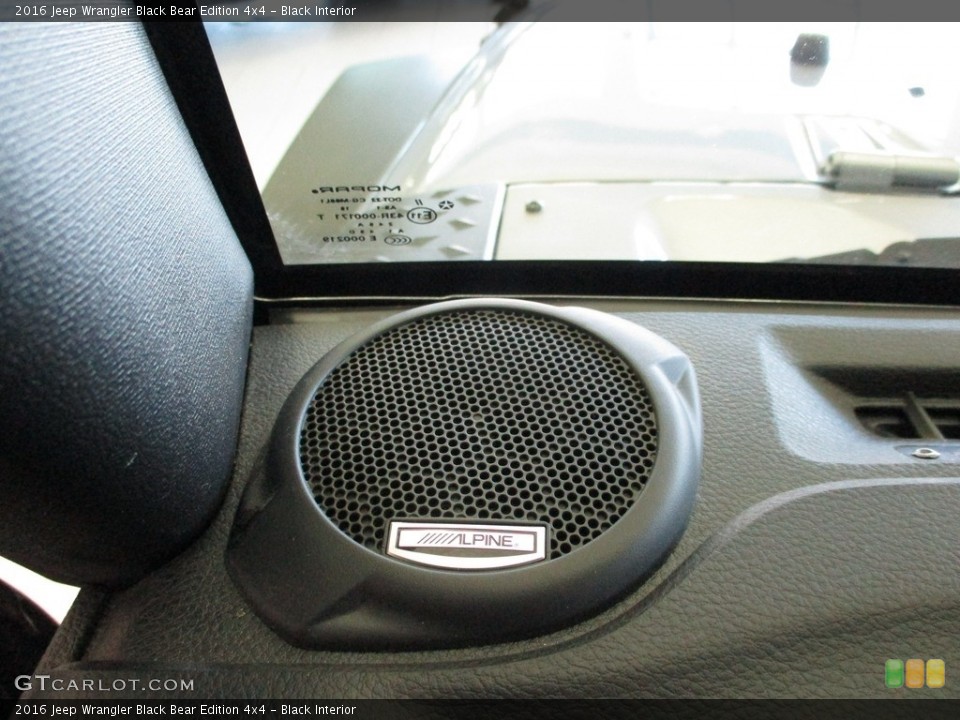 Black Interior Audio System for the 2016 Jeep Wrangler Black Bear Edition 4x4 #145098469
