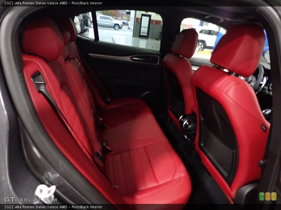 Red/Black Interior Rear Seat for the 2022 Alfa Romeo Stelvio Veloce AWD #145103411