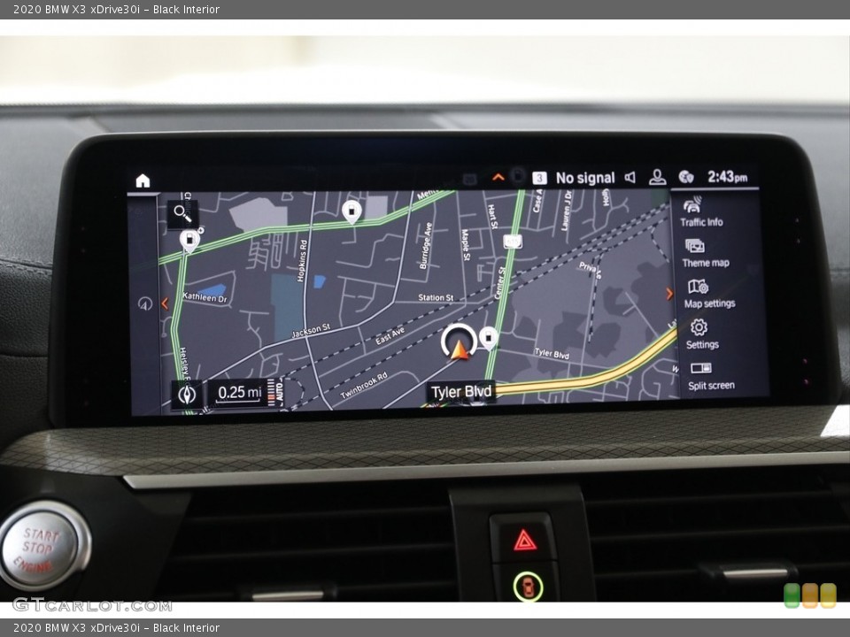 Black Interior Navigation for the 2020 BMW X3 xDrive30i #145107221