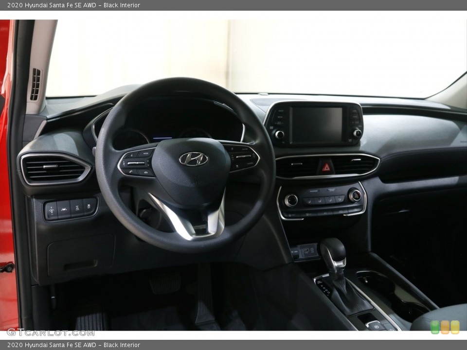 Black Interior Dashboard for the 2020 Hyundai Santa Fe SE AWD #145109461