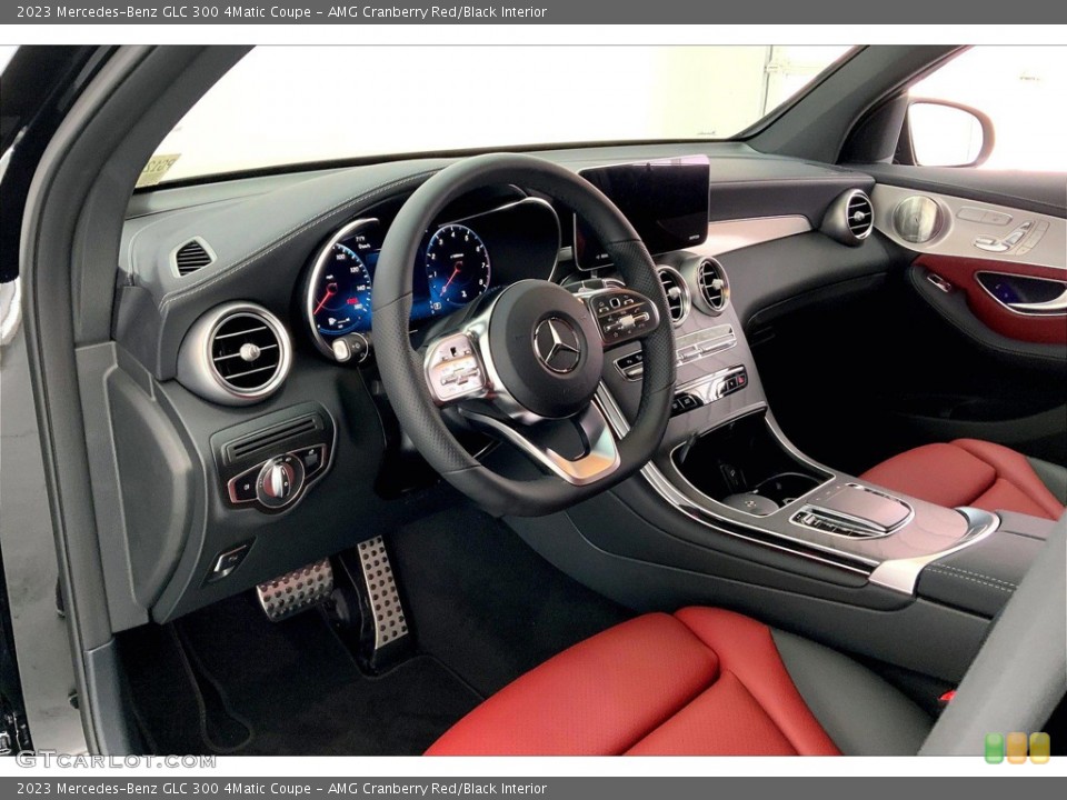 AMG Cranberry Red/Black Interior Front Seat for the 2023 Mercedes-Benz GLC 300 4Matic Coupe #145110226