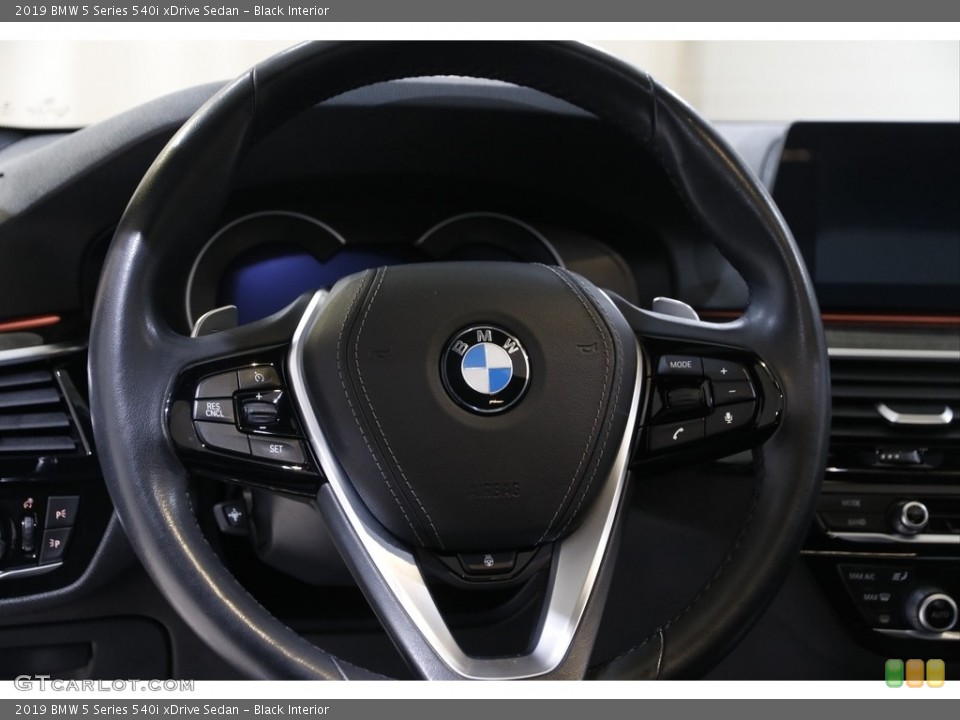 Black Interior Steering Wheel for the 2019 BMW 5 Series 540i xDrive Sedan #145114334