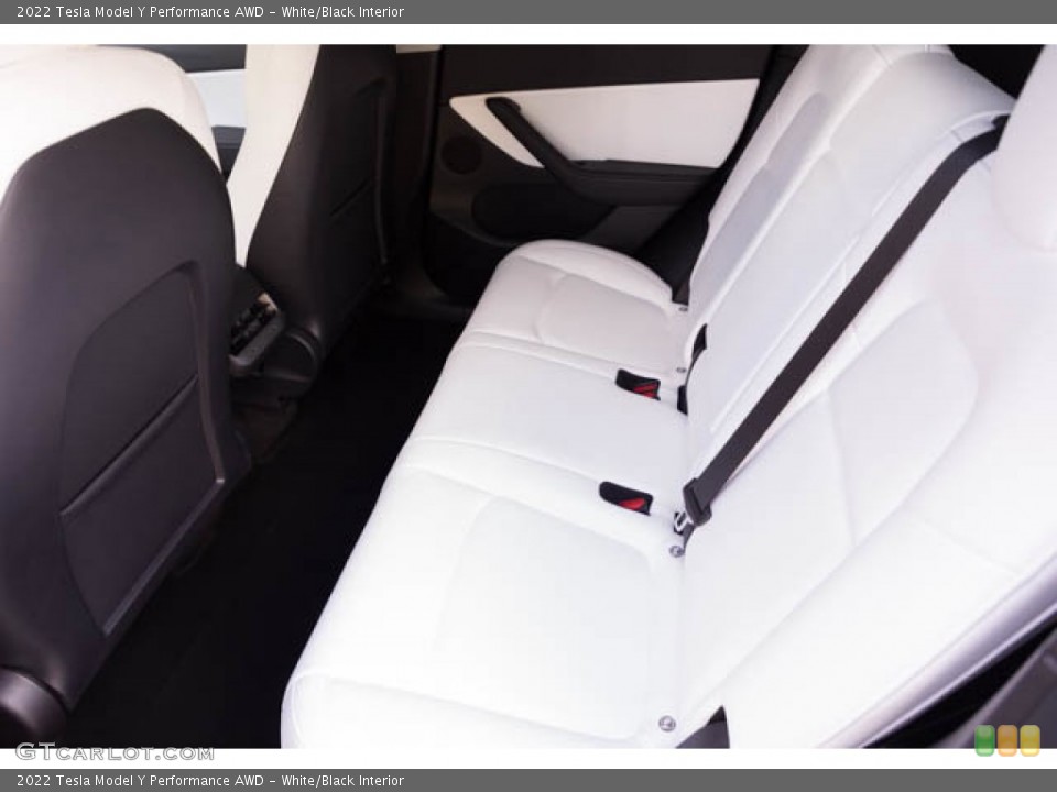 White/Black Interior Rear Seat for the 2022 Tesla Model Y Performance AWD #145116525
