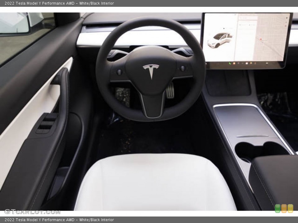 White/Black Interior Dashboard for the 2022 Tesla Model Y Performance AWD #145116543