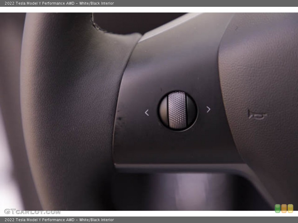 White/Black Interior Steering Wheel for the 2022 Tesla Model Y Performance AWD #145116732