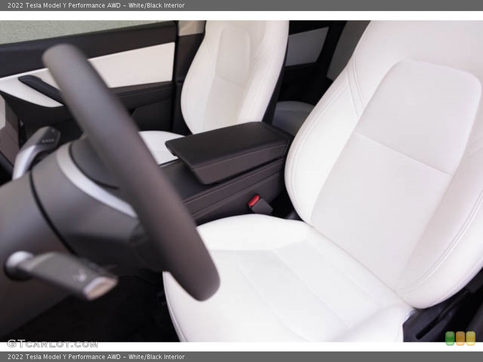 White/Black Interior Front Seat for the 2022 Tesla Model Y Performance AWD #145116777