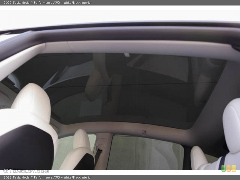White/Black Interior Sunroof for the 2022 Tesla Model Y Performance AWD #145116801