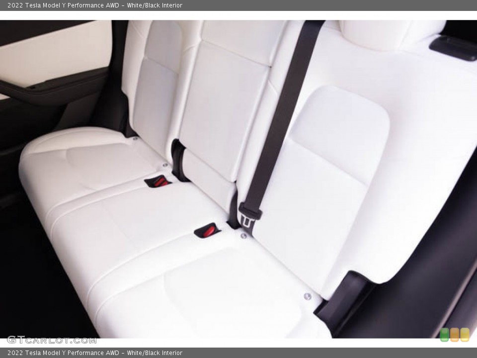 White/Black Interior Rear Seat for the 2022 Tesla Model Y Performance AWD #145116822
