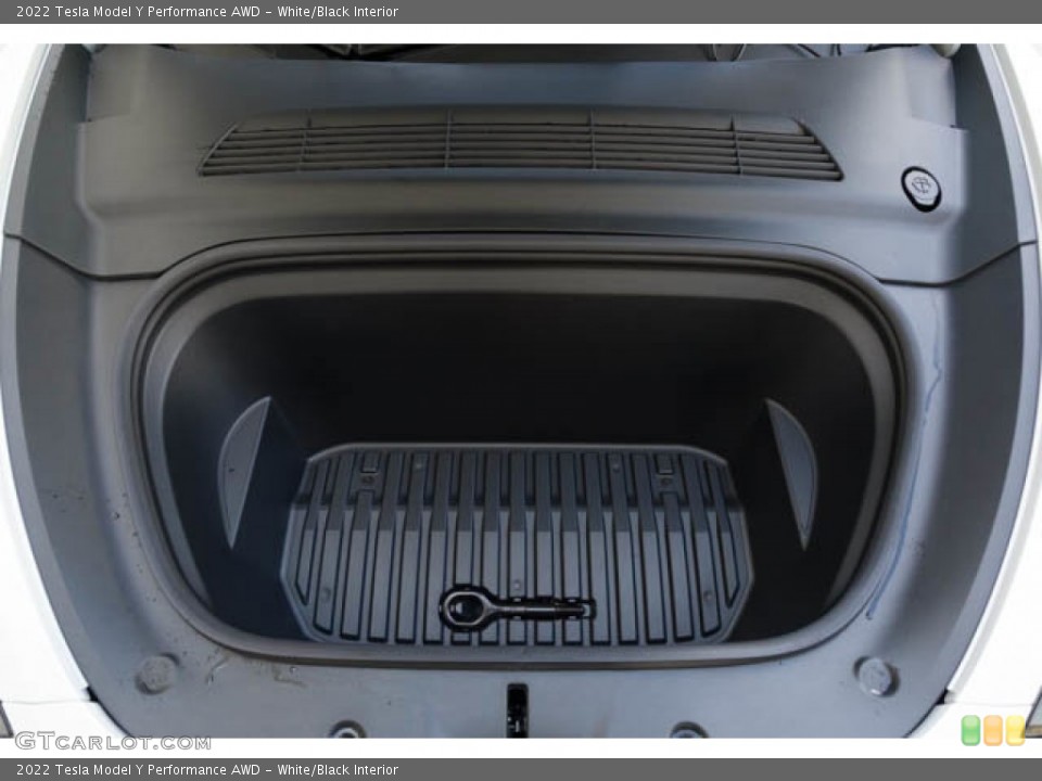 White/Black Interior Trunk for the 2022 Tesla Model Y Performance AWD #145116840