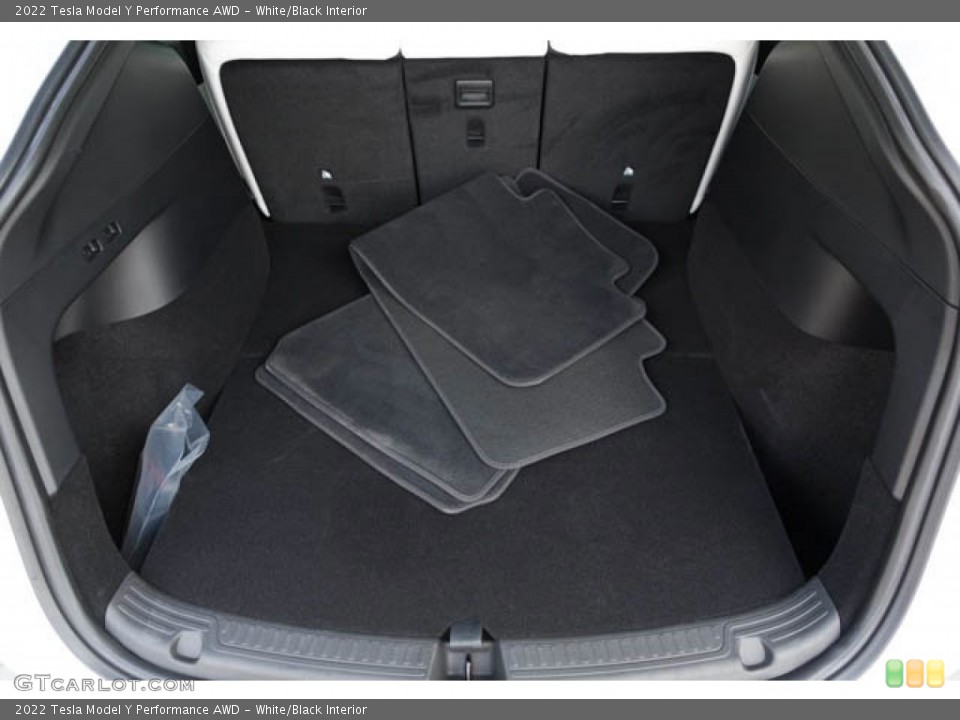 White/Black Interior Trunk for the 2022 Tesla Model Y Performance AWD #145116849