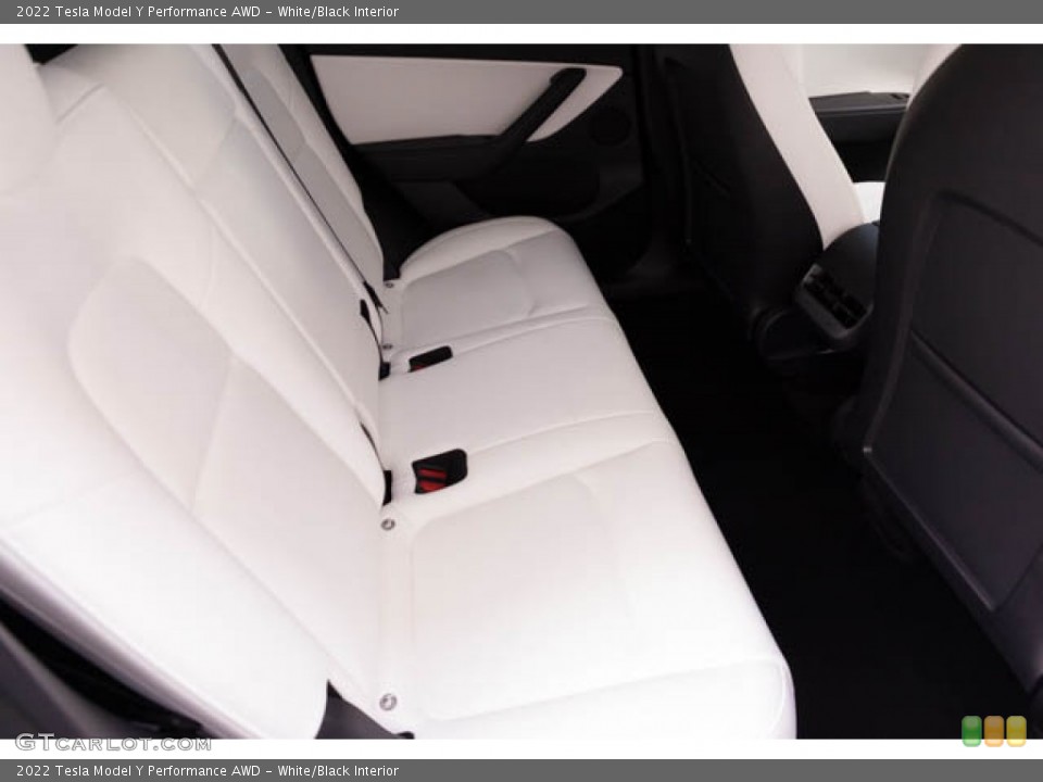 White/Black Interior Rear Seat for the 2022 Tesla Model Y Performance AWD #145116861