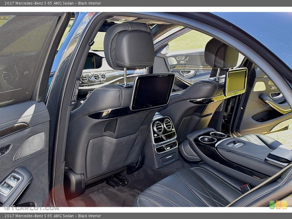 Black Interior Rear Seat for the 2017 Mercedes-Benz S 65 AMG Sedan #145116867
