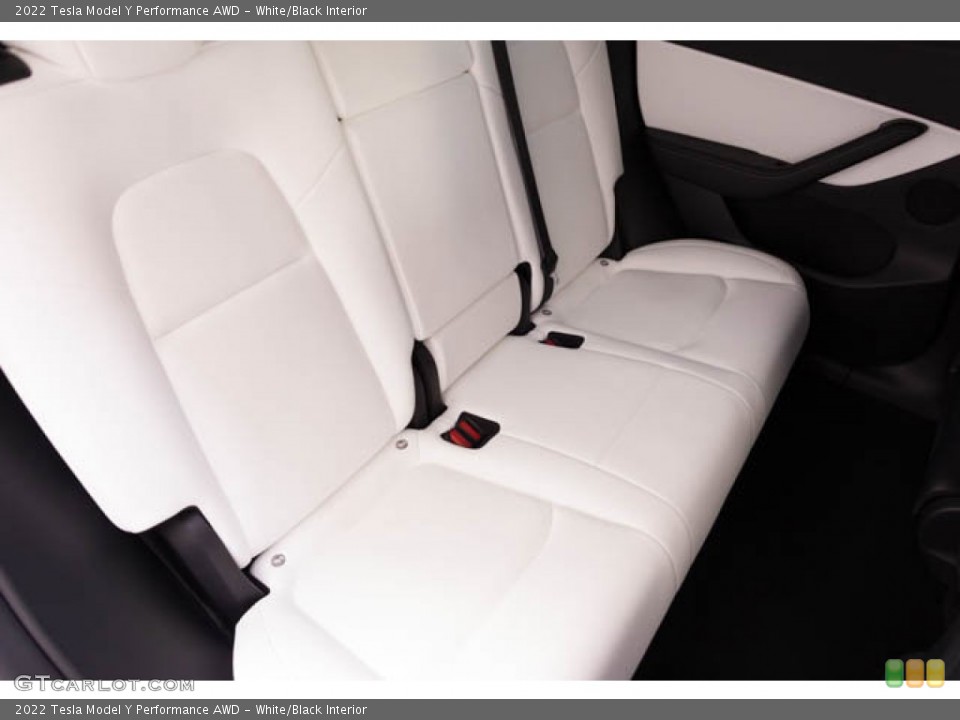 White/Black Interior Rear Seat for the 2022 Tesla Model Y Performance AWD #145116879