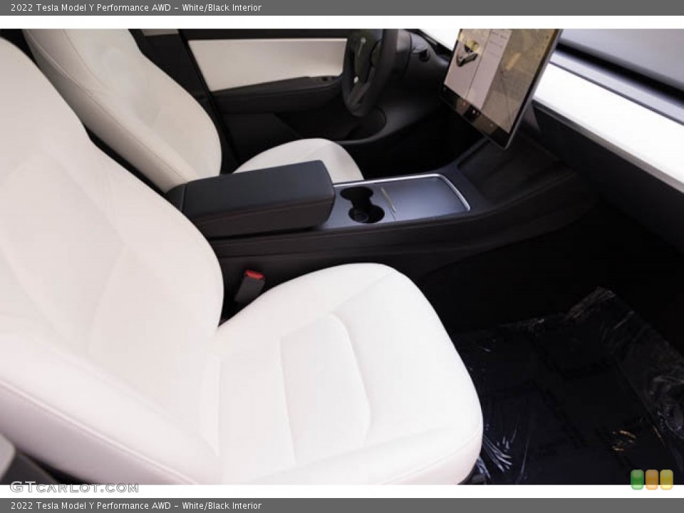 White/Black Interior Front Seat for the 2022 Tesla Model Y Performance AWD #145116897