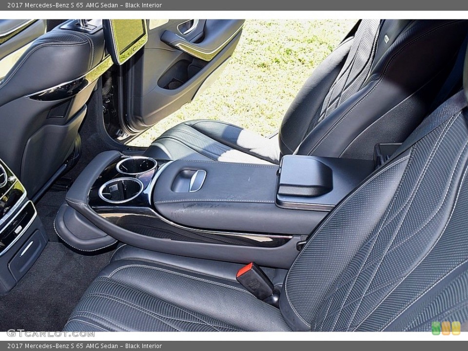 Black Interior Rear Seat for the 2017 Mercedes-Benz S 65 AMG Sedan #145116903