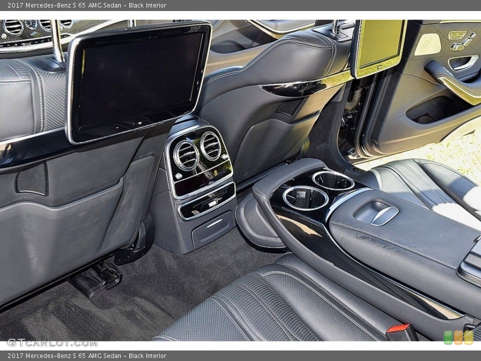 Black Interior Rear Seat for the 2017 Mercedes-Benz S 65 AMG Sedan #145116921