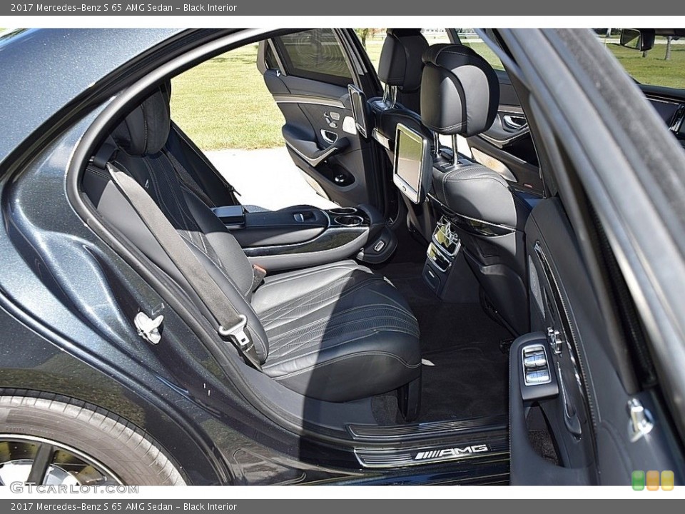 Black Interior Rear Seat for the 2017 Mercedes-Benz S 65 AMG Sedan #145116954