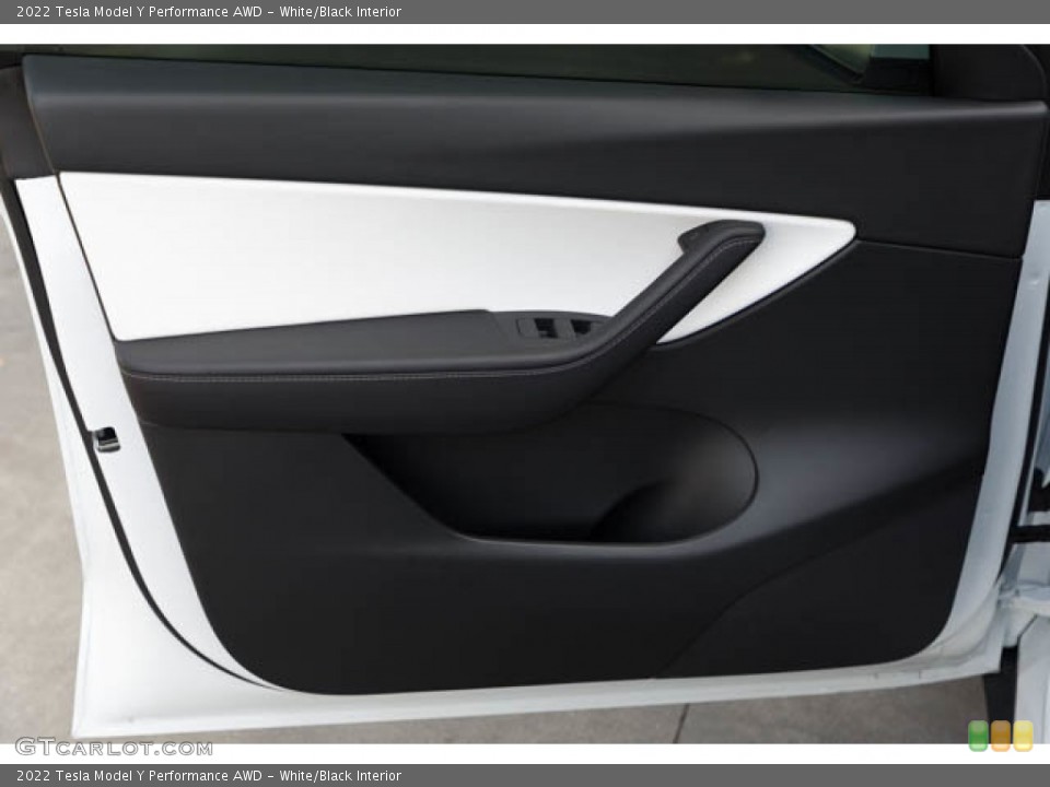 White/Black Interior Door Panel for the 2022 Tesla Model Y Performance AWD #145116960